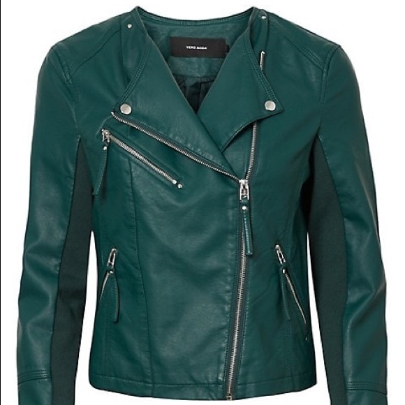 VERO MODA | Faux Leather Short Moto Jacket - Picture 4 of 7